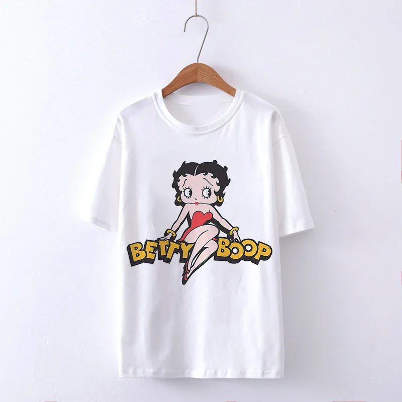 Betty Boop Graphic Crewneck Short-Sleeve T-Shirt