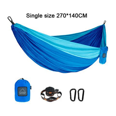 Portable Nylon Parachute Fabric Single and Double Size Outdoor Camping Hiking Garden Hammock