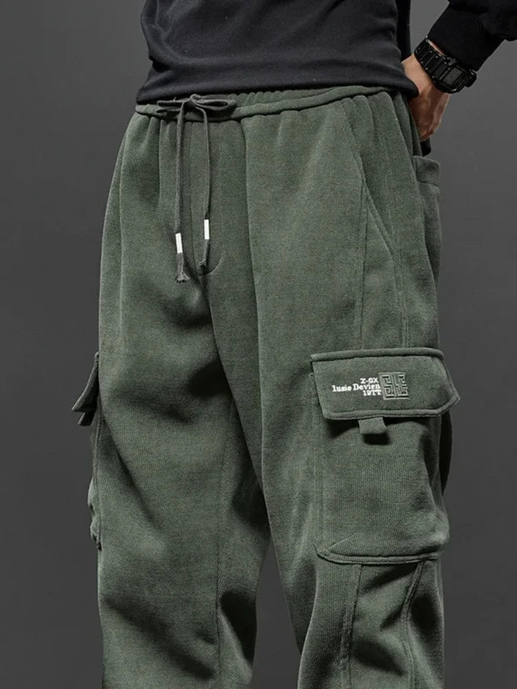 Men's Multi Pocket Elastic Waist Casual Cargo Pants