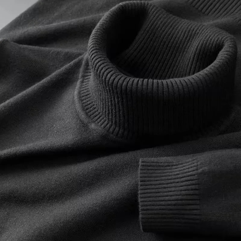 Men's Turtleneck Long Sleeve Knit Sweater