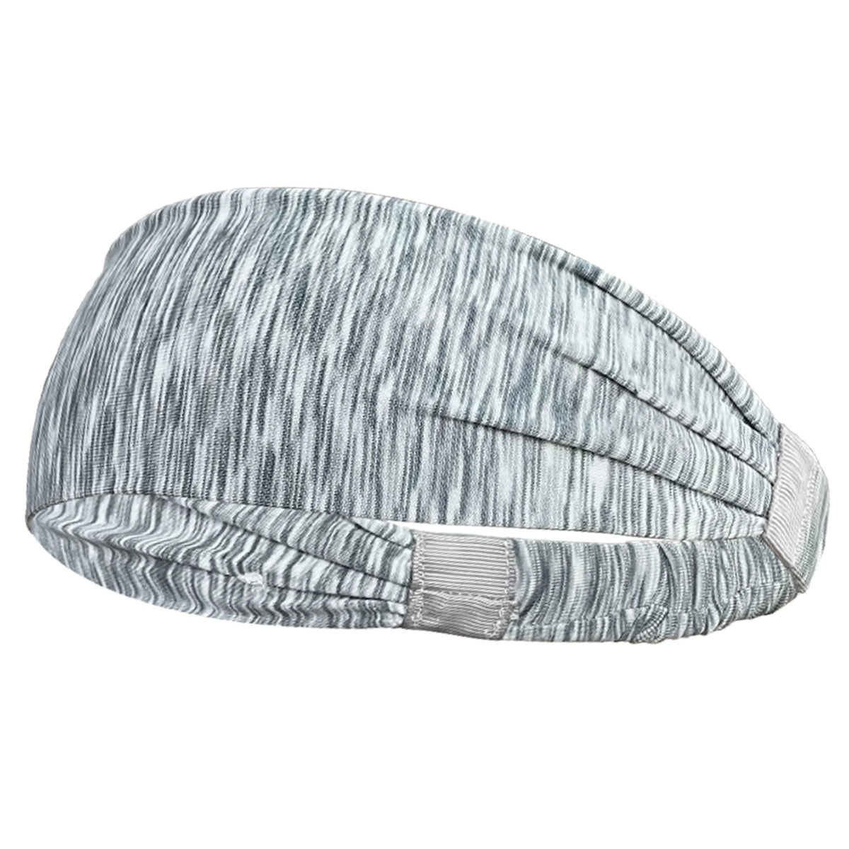 Elastic Sports Headband with Wide Fabric Band for Hair Control
