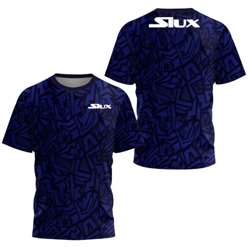 Geometric Court Sports Short Sleeve T-shirt For Sports Outfits
