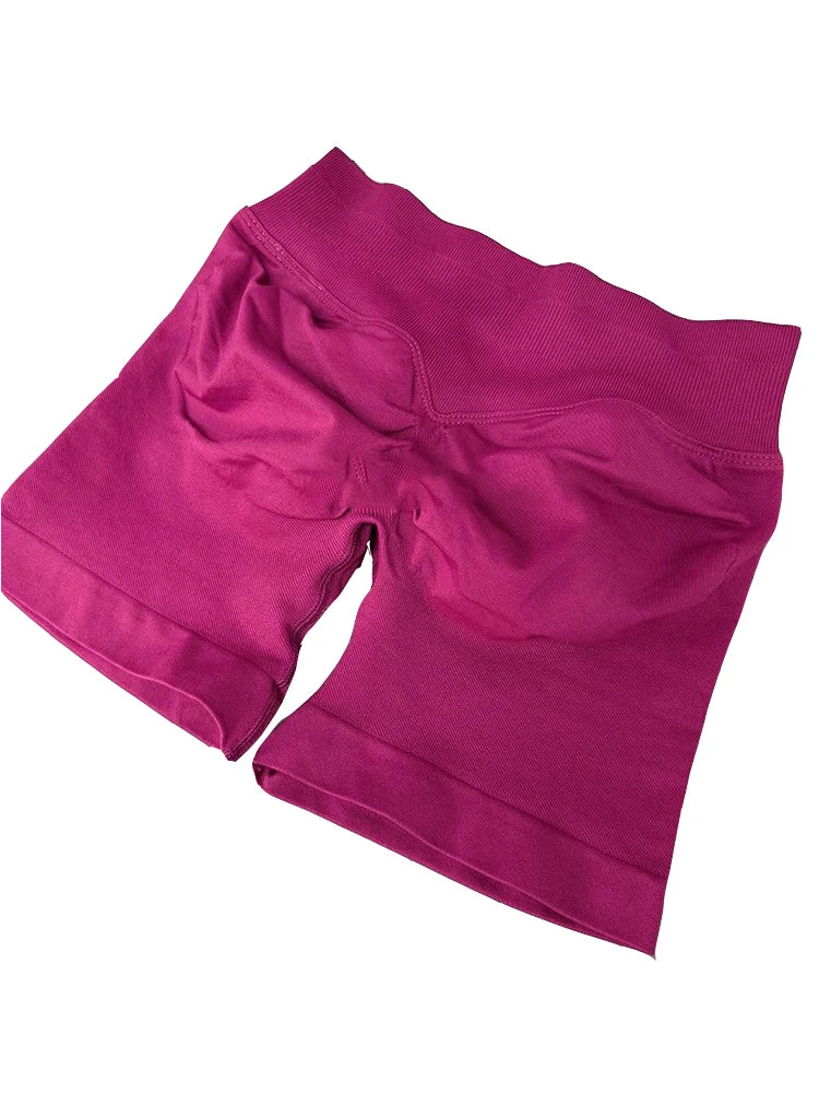 Women's Scrunch Back Nylon Blend Shorts for Yoga and Gym Training