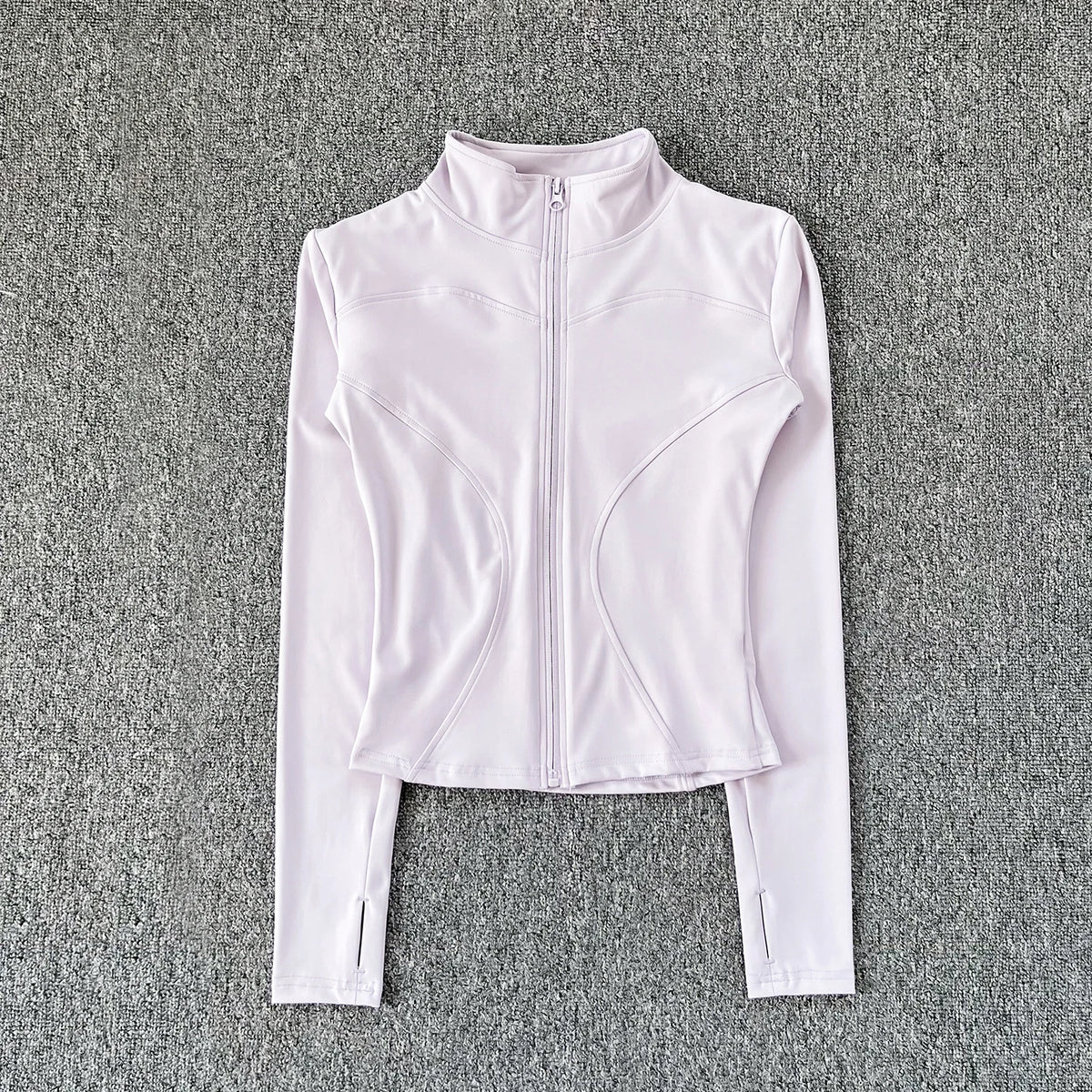 Long-Sleeve Zip-Front Workout Jacket