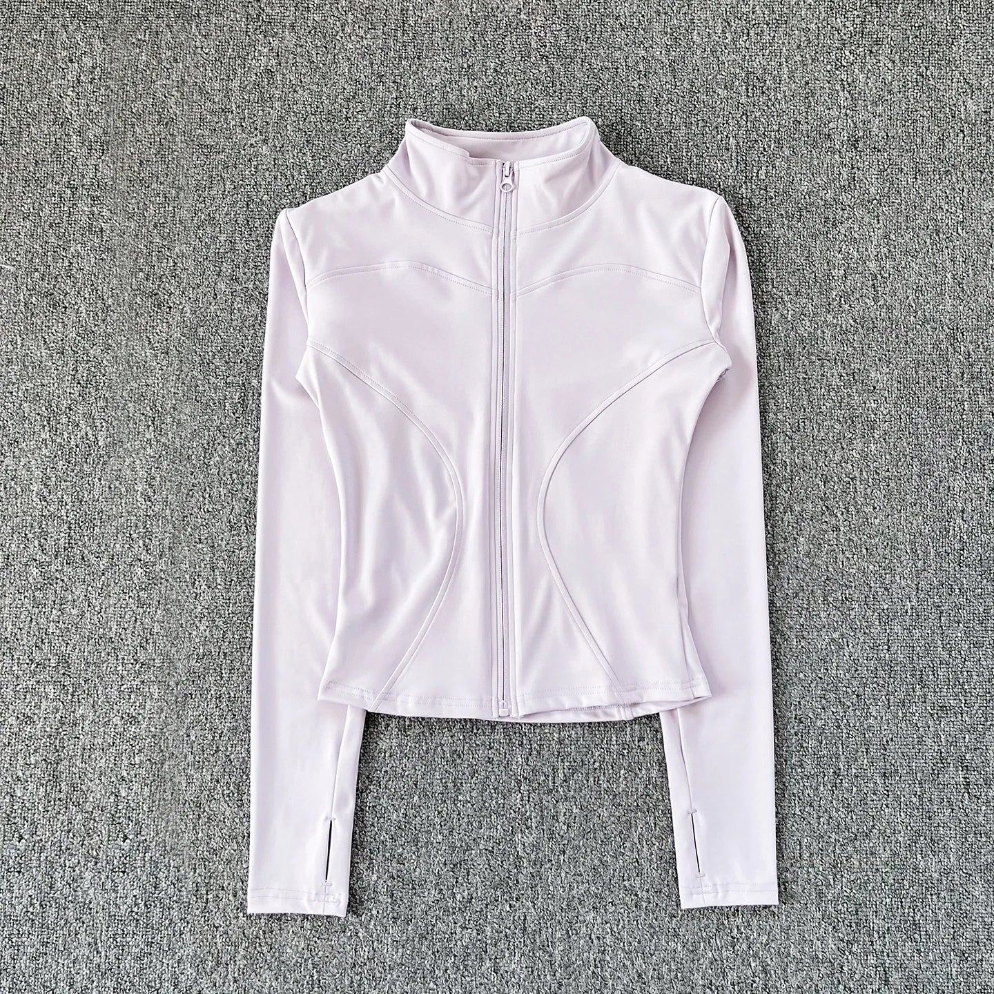 Long-Sleeve Zip-Front Workout Jacket