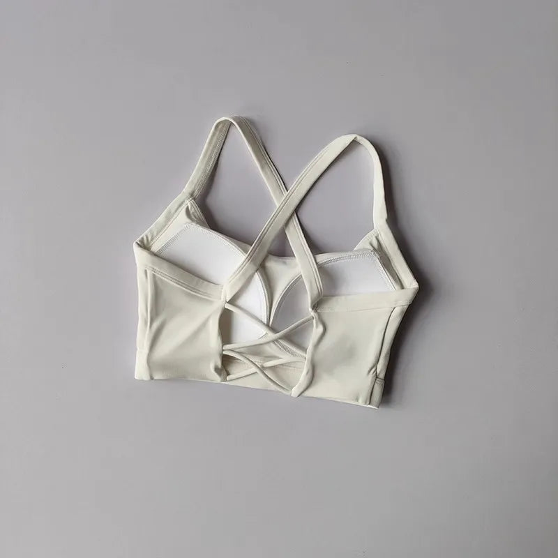 Women's Lace Up Back Sports Bra