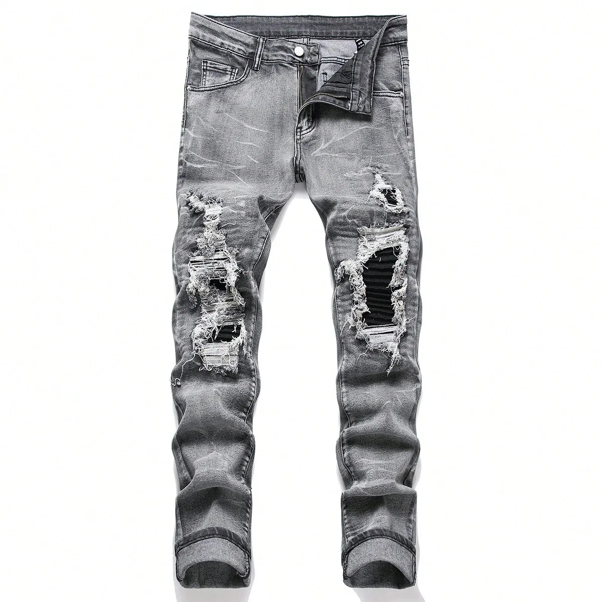 Men's Distressed Slim Fit Denim Jeans for Casual Everyday Wear