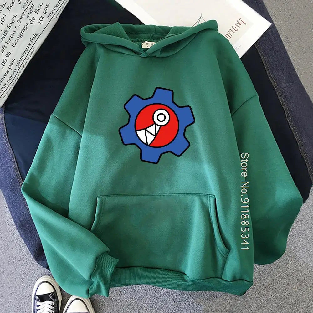 Yellow Graphic Long-Sleeve Pullover Hoodie