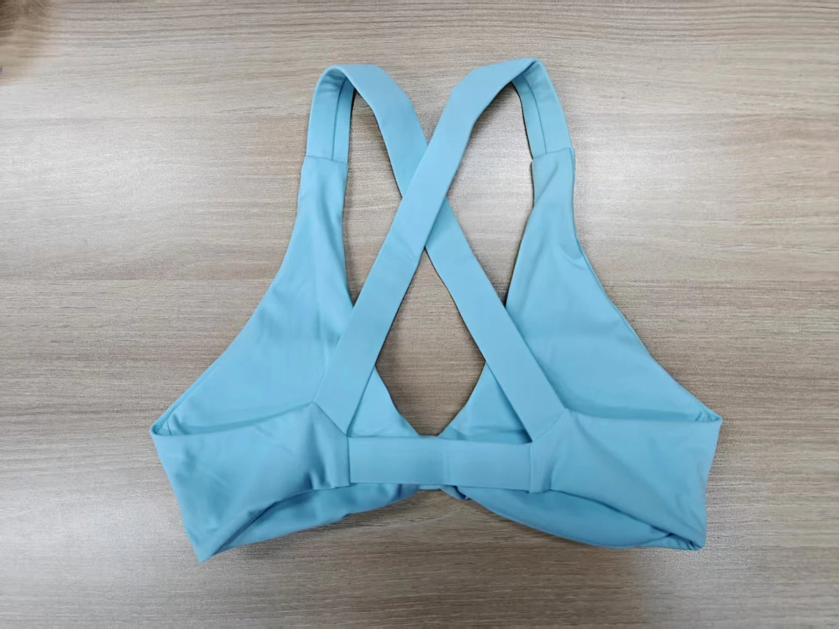 Women's Wide Strap Halter Sports Bra