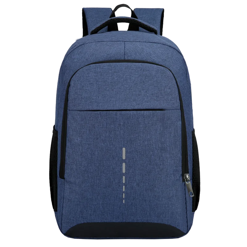 Plain Commuter Backpack with Front Zipper Pockets and Top Carry Handle