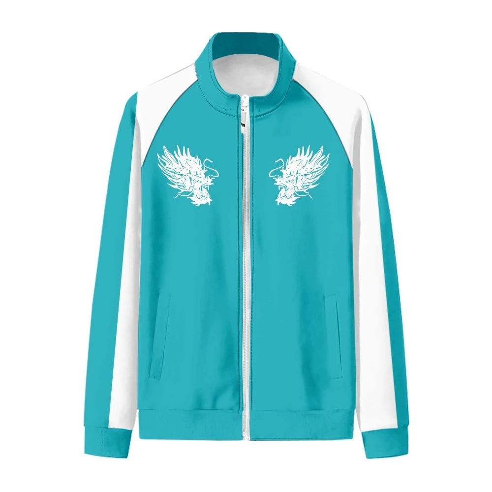 Long Sleeve Casual Streetwear Jacket with Front Closure and Pockets