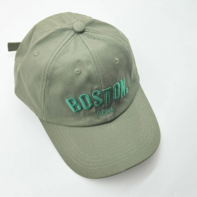 Children's Letter Embroidered Baseball Cap with Adjustable Back