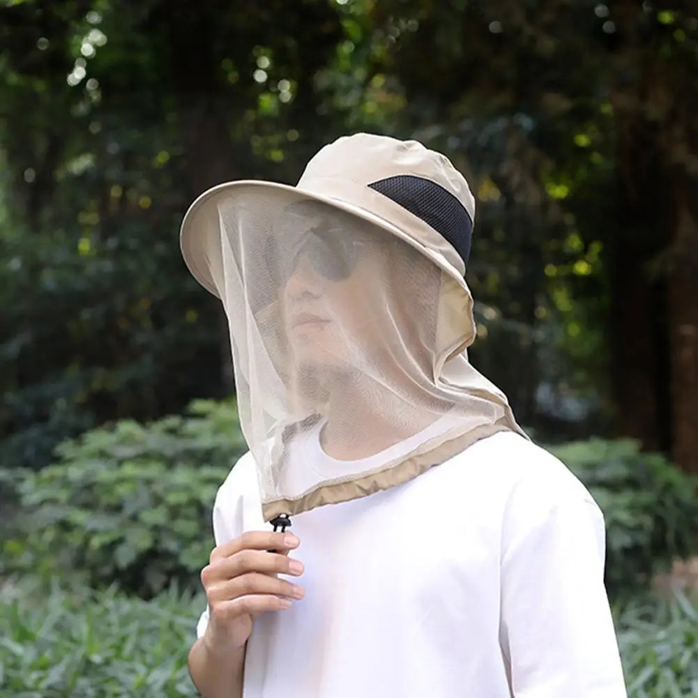 Wide Brim Outdoor Hat with Face Mesh Style Options