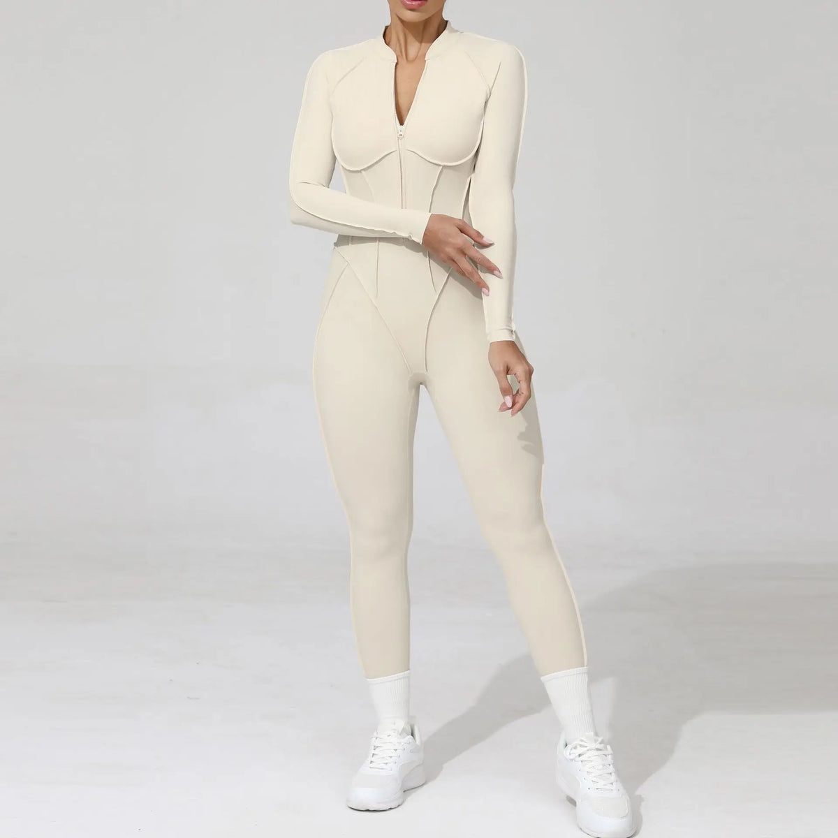 Women's Contoured Workout One Piece with Back Cutout and Multiple Sleeve Styles