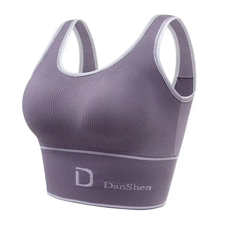 Women's Wide Strap Cropped Sports Sports Bra For Workout Outfits