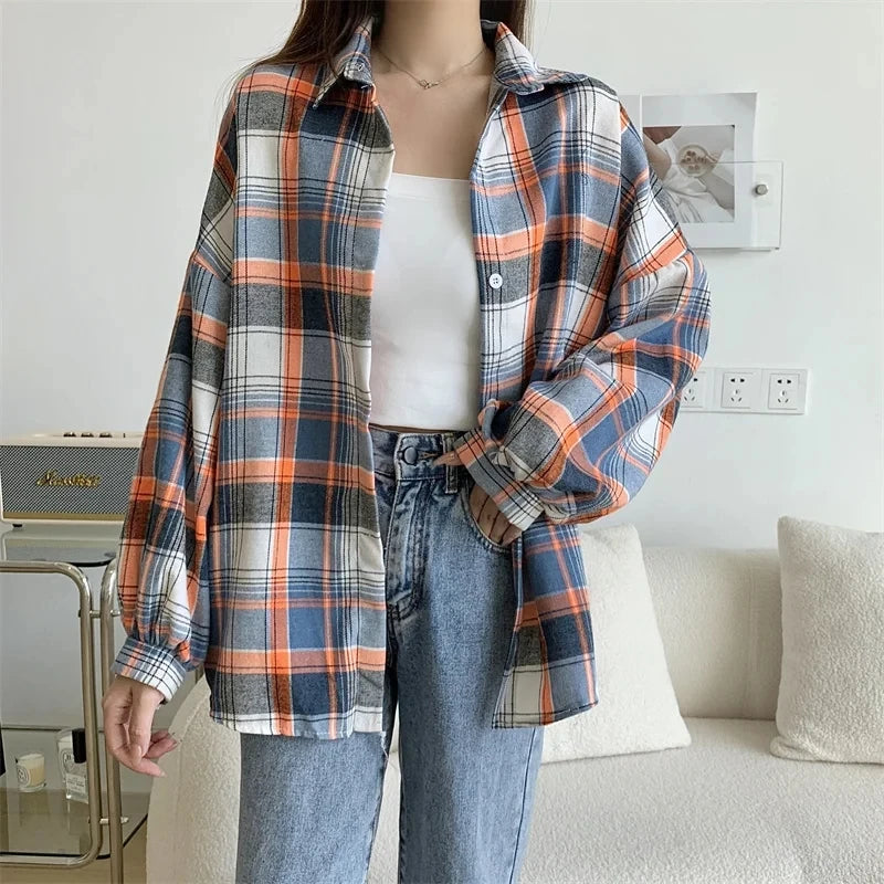 Women's Checked Long Sleeve Shirt