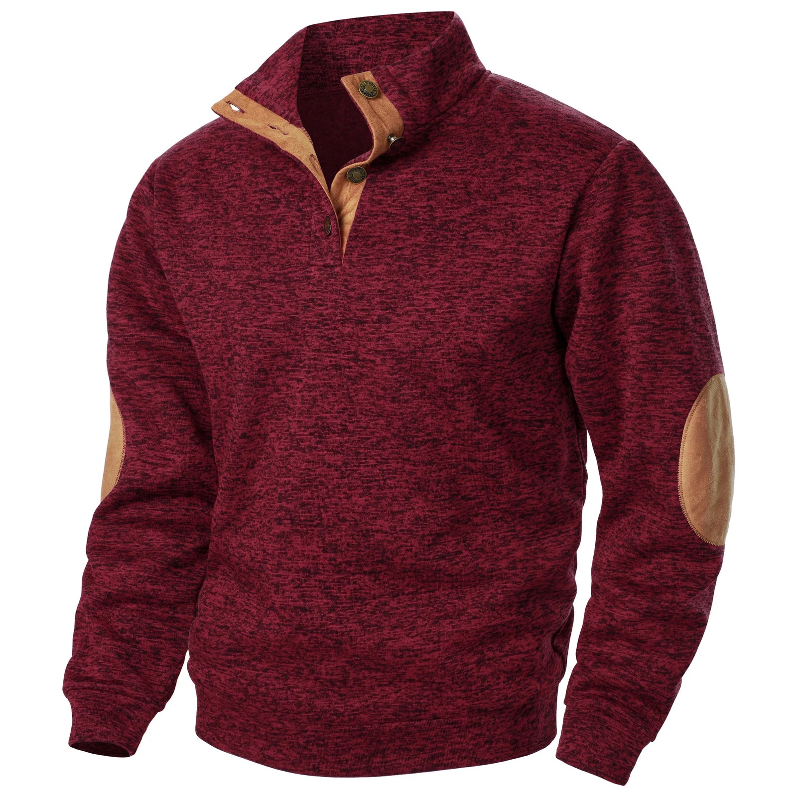 Men's Elbow Patch Quarter Zip Knit Sweater