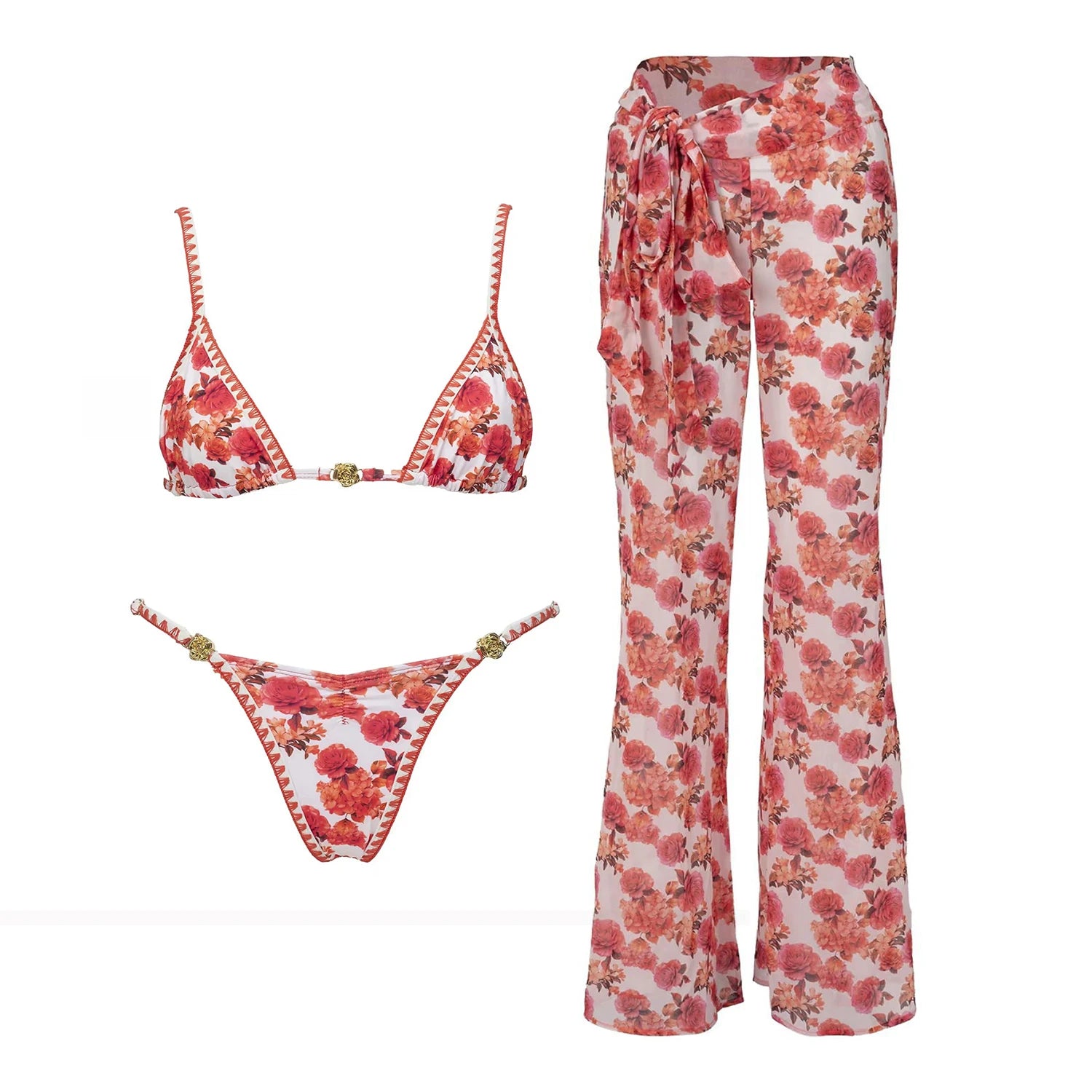 Printed Bikini with Matching Cover-Up