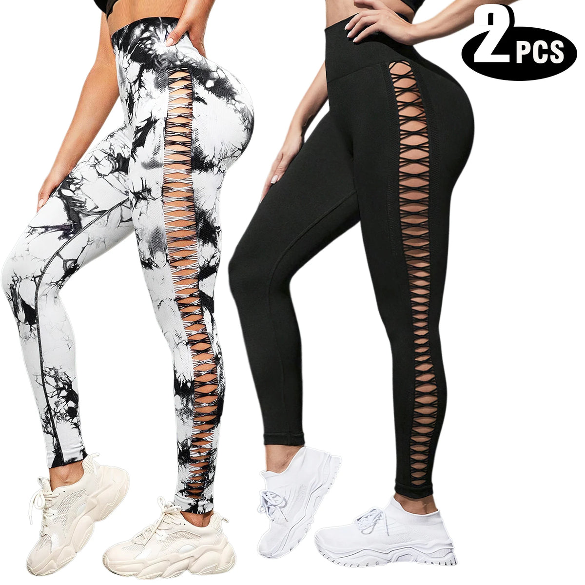 Women's Textured Full Length Leggings For Workout Outfits
