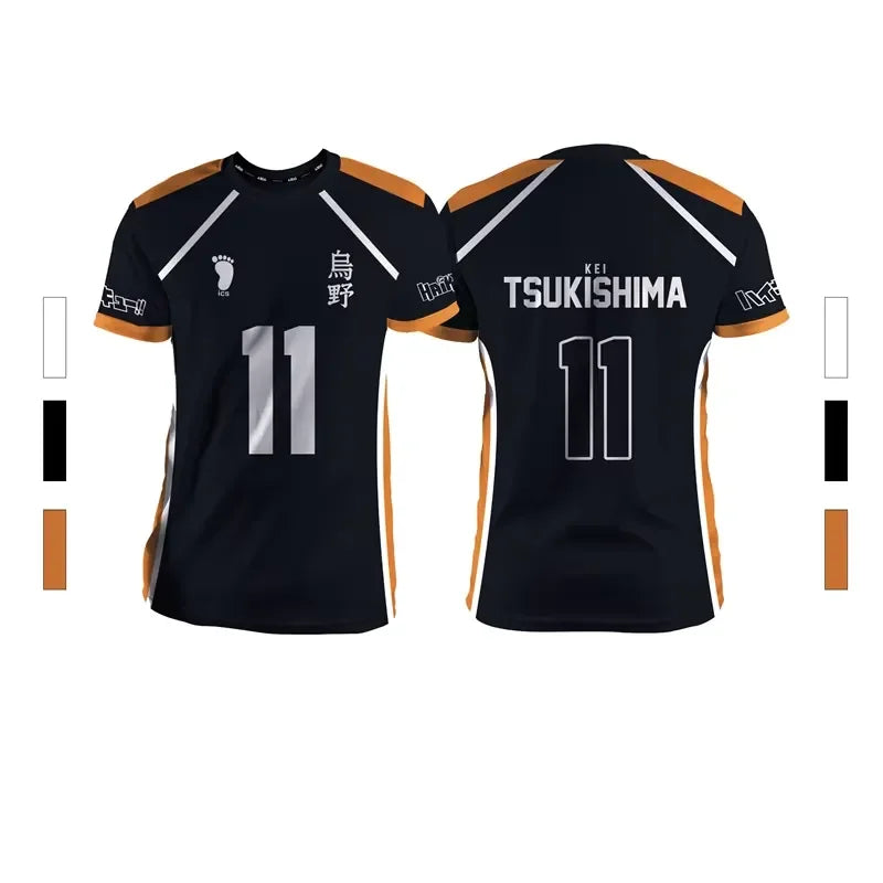 Anime Number Volleyball Short Sleeve T-shirt For Sports Outfits
