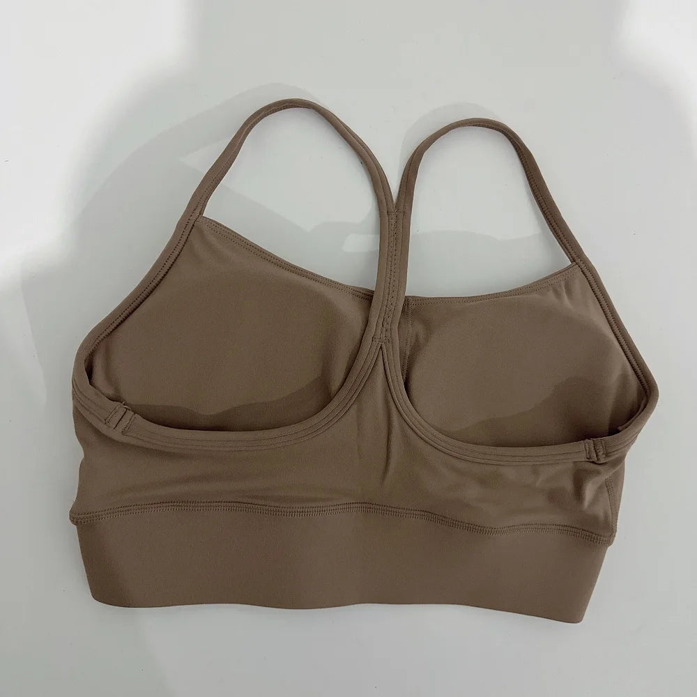Women's Thin Strap Scoop Neck Sports Bra