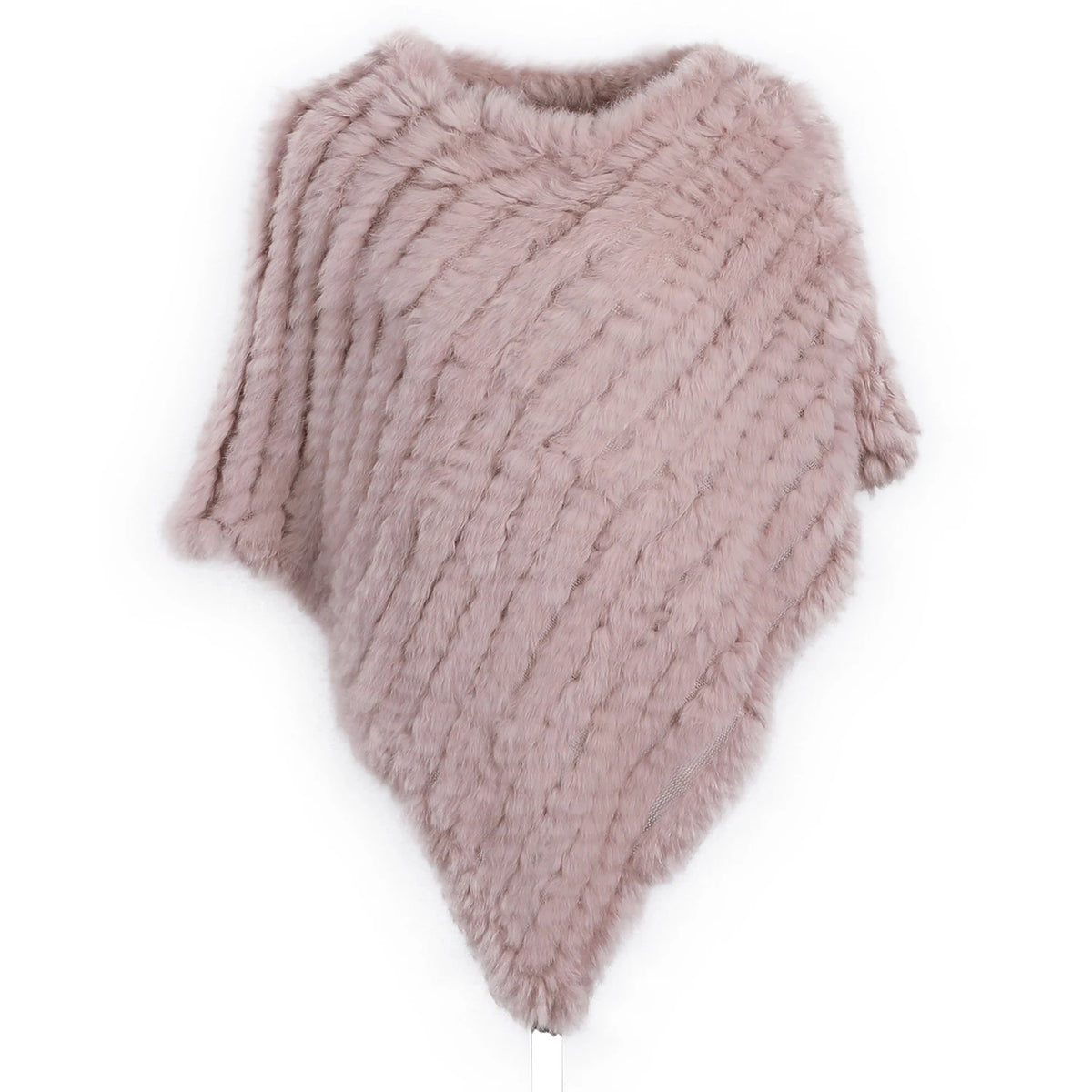 Textured Pointed Hem Poncho for Layering over Outfits