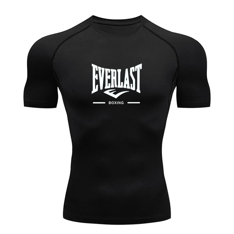 Fitted Crew Neck Short Sleeve Compression T Shirt