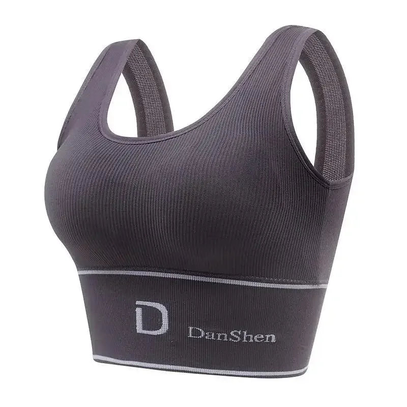 Women's Wide Strap Cropped Sports Sports Bra For Workout Outfits