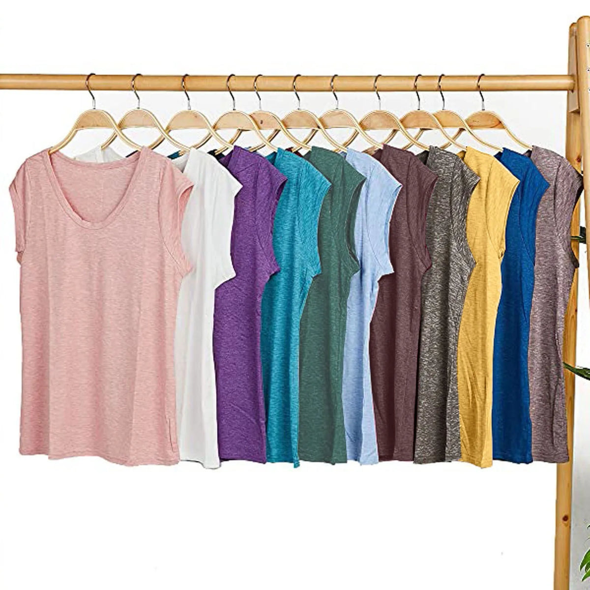Women's V Neck Polyester Tank Top with Relaxed Sleeveless Cut