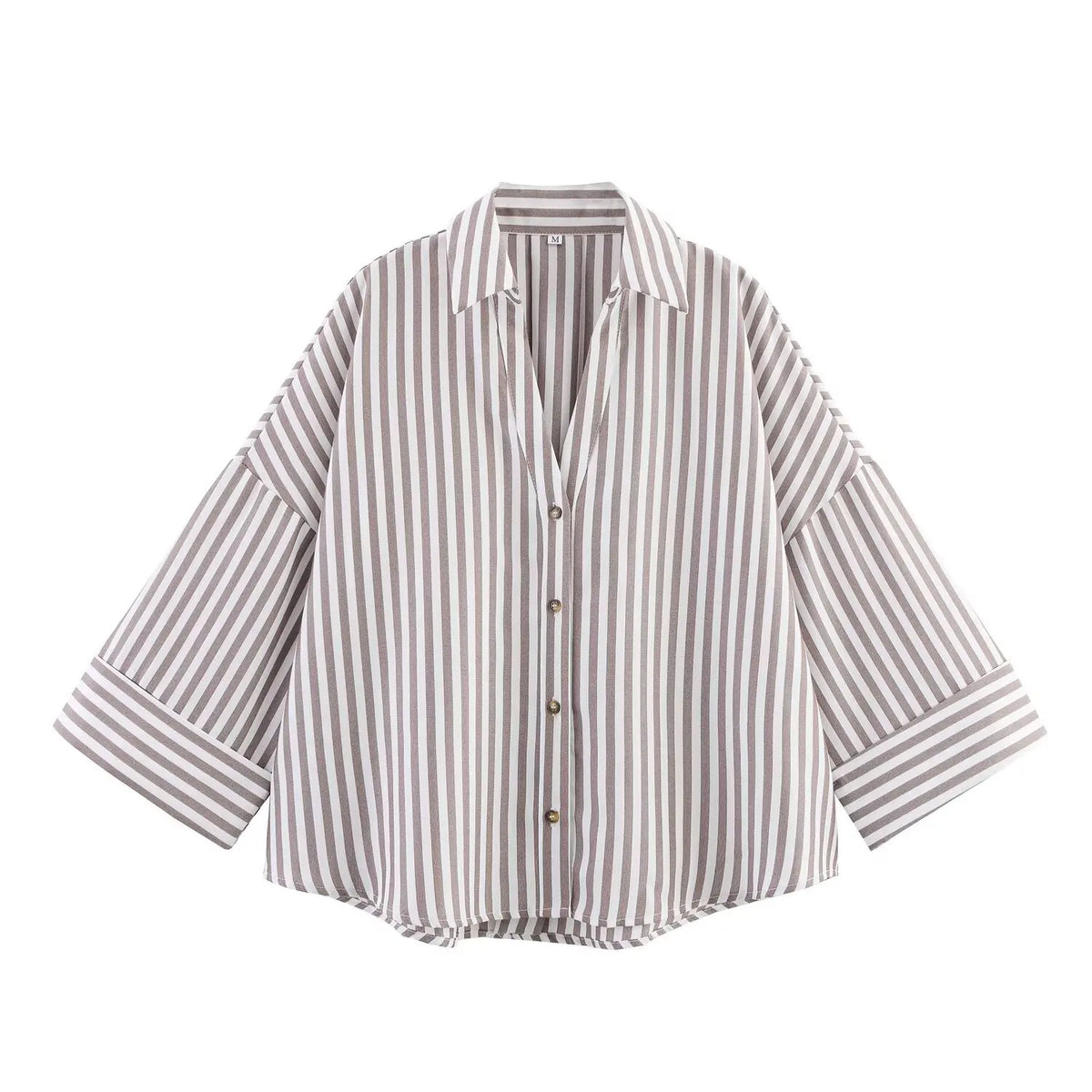 Women's Wide Short Sleeve Collared Button Front Shirt