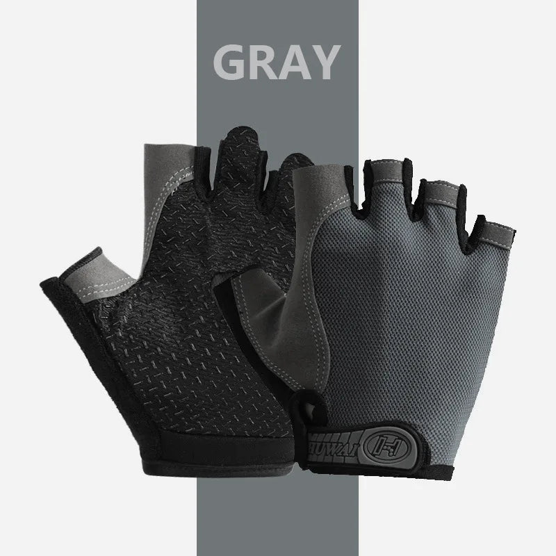 Fingerless Cycling Gloves with Adjustable Short Wrist Straps