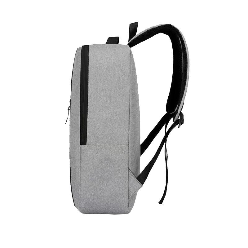 Rectangular Laptop Backpack with Front Zippered Pocket Design