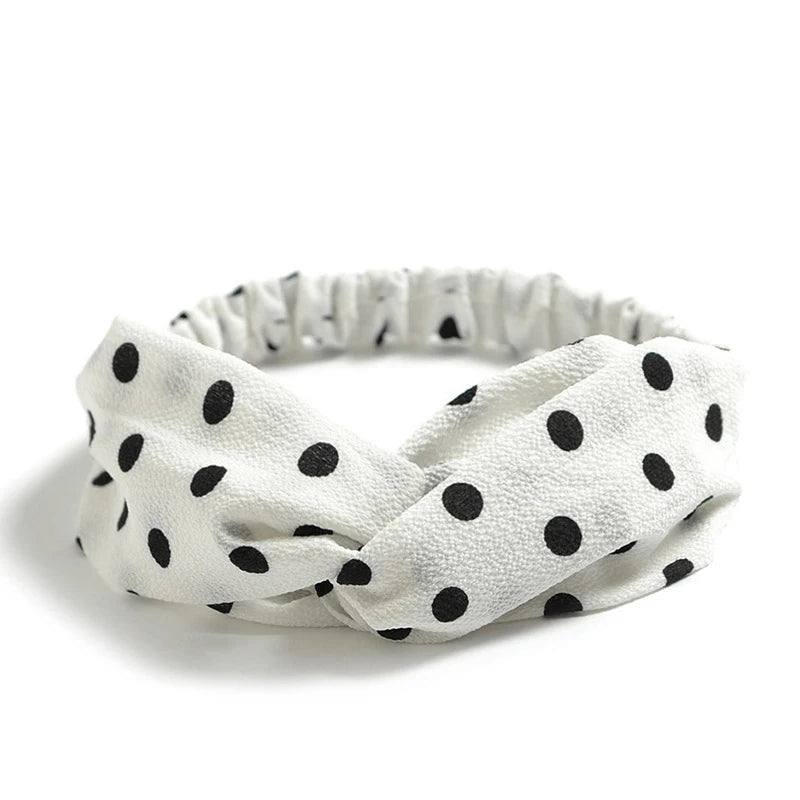 Floral Print Twist Front Elastic Headband for Everyday Hair Styling
