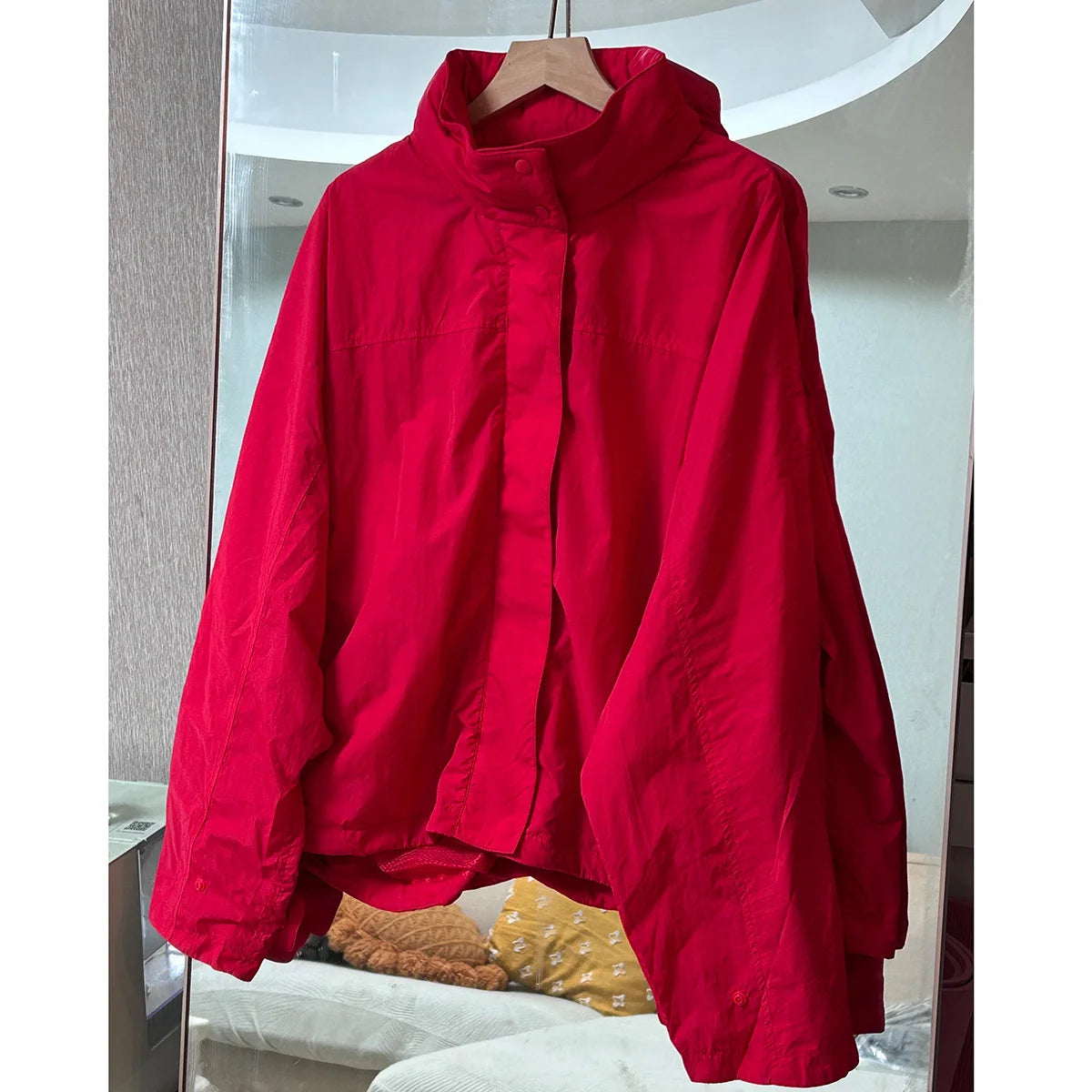 Women's Hooded Button-Front Outdoor Jacket