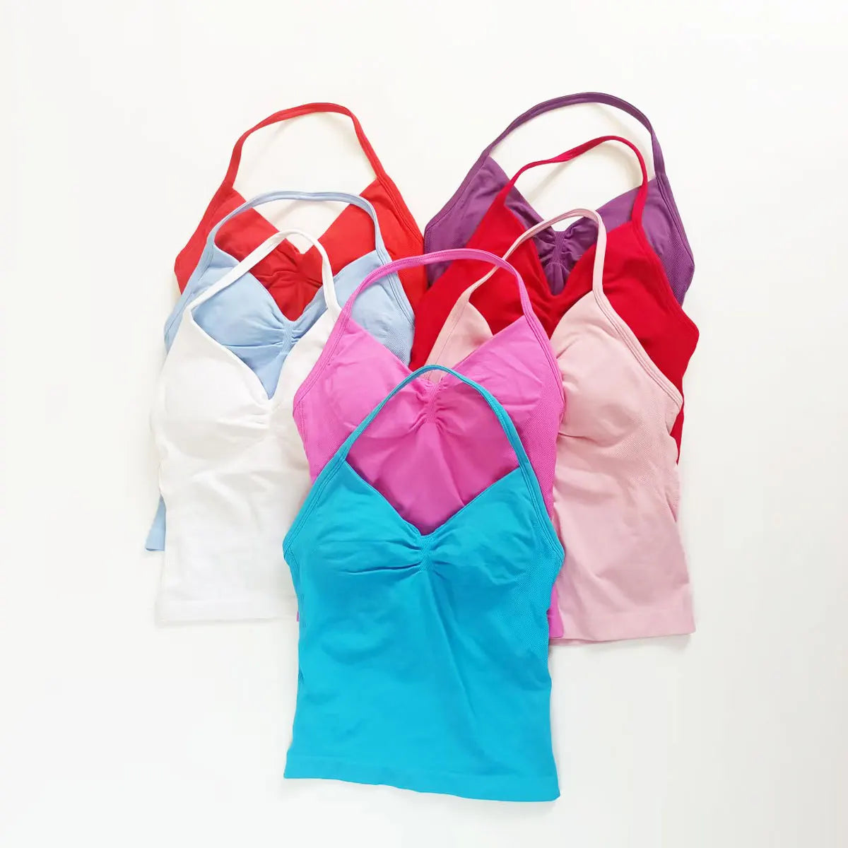 Women's Halter Strap Longline Sports Tank Top For Workout Outfits