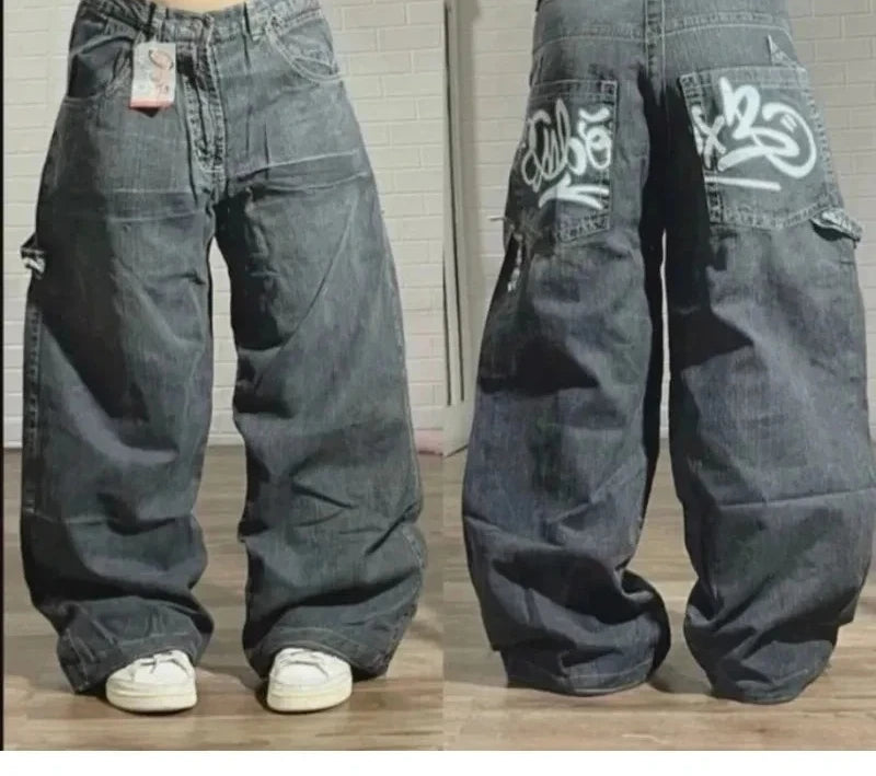 Women's Cargo Wide Leg Pocket Denim Jeans For Everyday Outfits