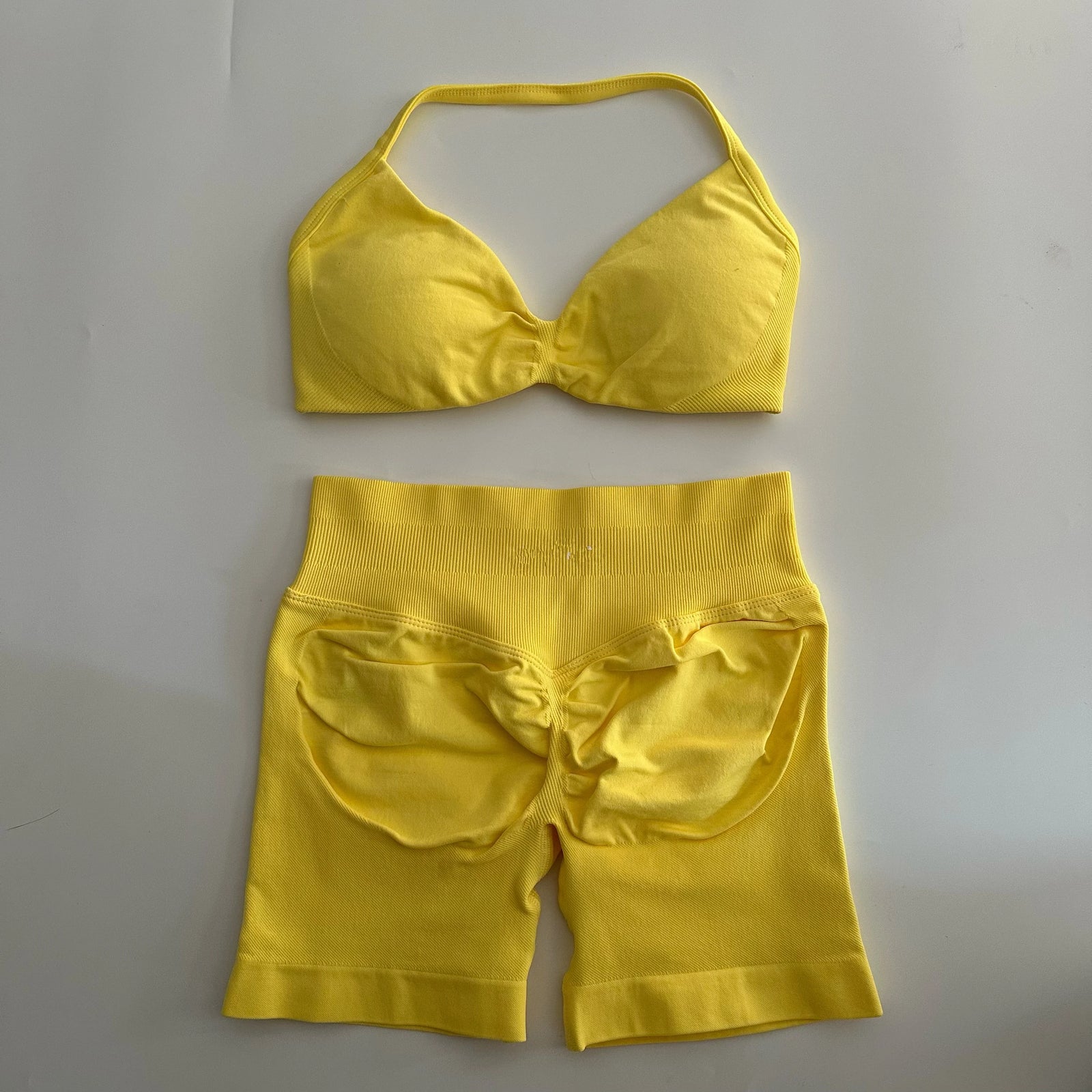 Women's Strappy Bra And Shorts Yoga Set For Workout Outfits