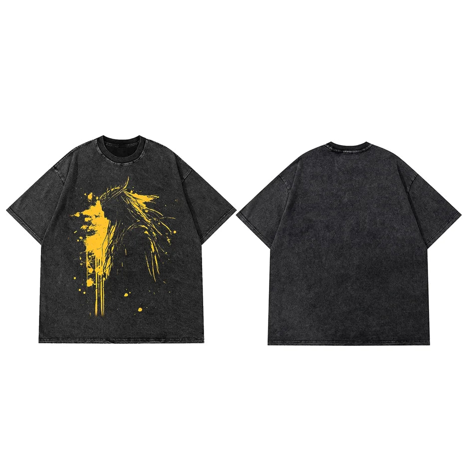 T-Shirt The King In Yellow Tshirts Men Cotton Tops Harajuku Crewneck Short Sleeve