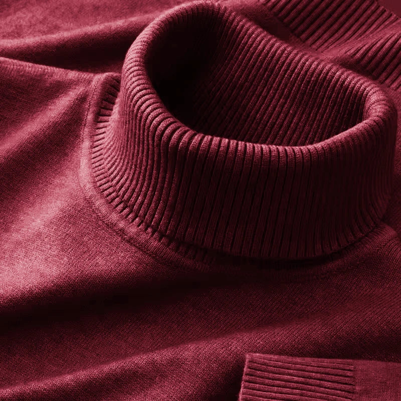Men's Turtleneck Long Sleeve Knit Sweater