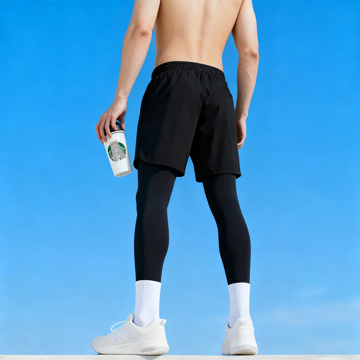 Men's Fitted Training Leggings for Gym and Running