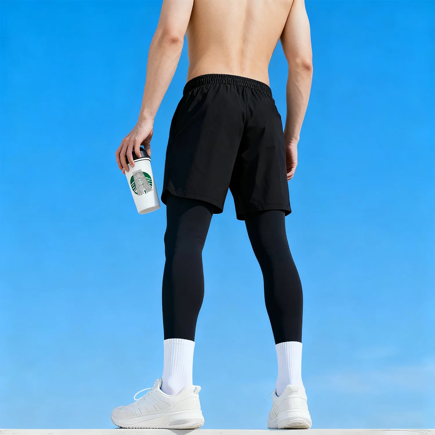 Men's Fitted Training Leggings for Gym and Running