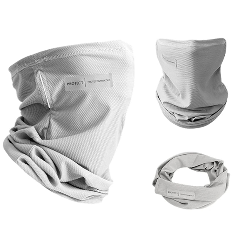 Solid Neck Gaiter Scarf with Lower Face Coverage
