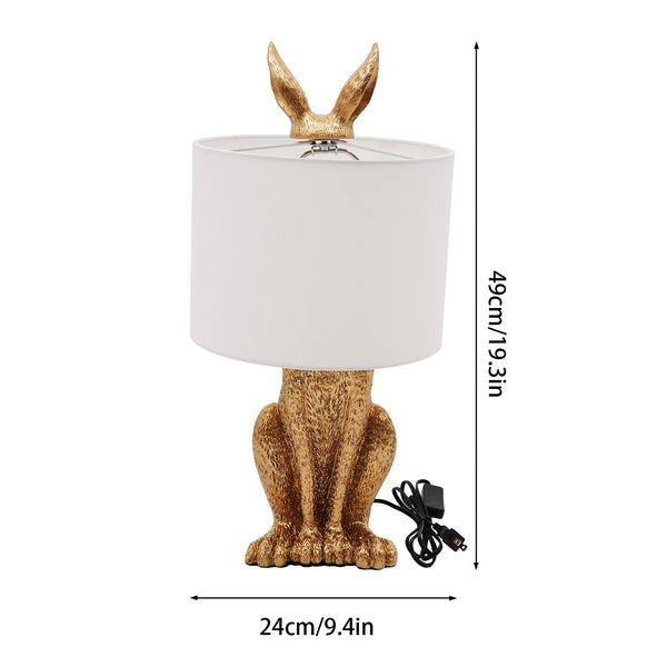 Nordic Modern Resin Rabbit Table Lamps Retro Industrial Desk Lights for Living Room Bedroom Bedside Study Decorative Lights