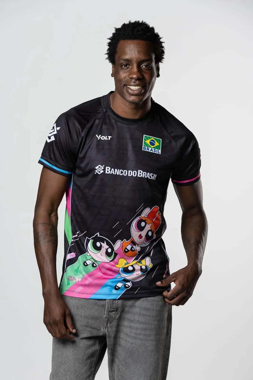 Brazil Volleyball Graphic Short Sleeve Jersey For Sports Outfits