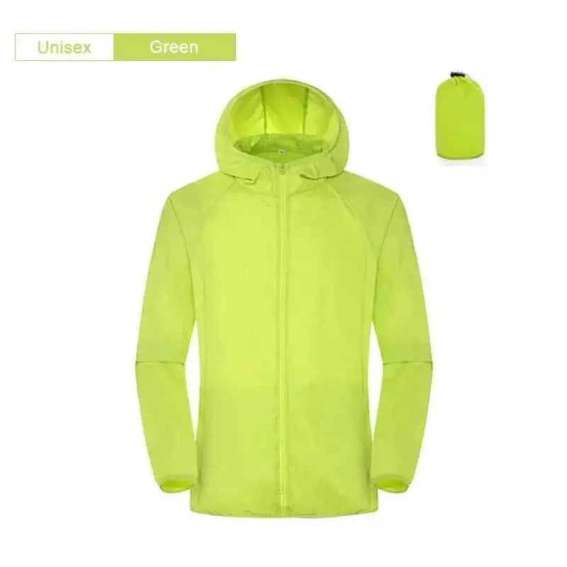 Hooded Long Sleeve Full Zip Outdoor Hiking Jacket with Pockets
