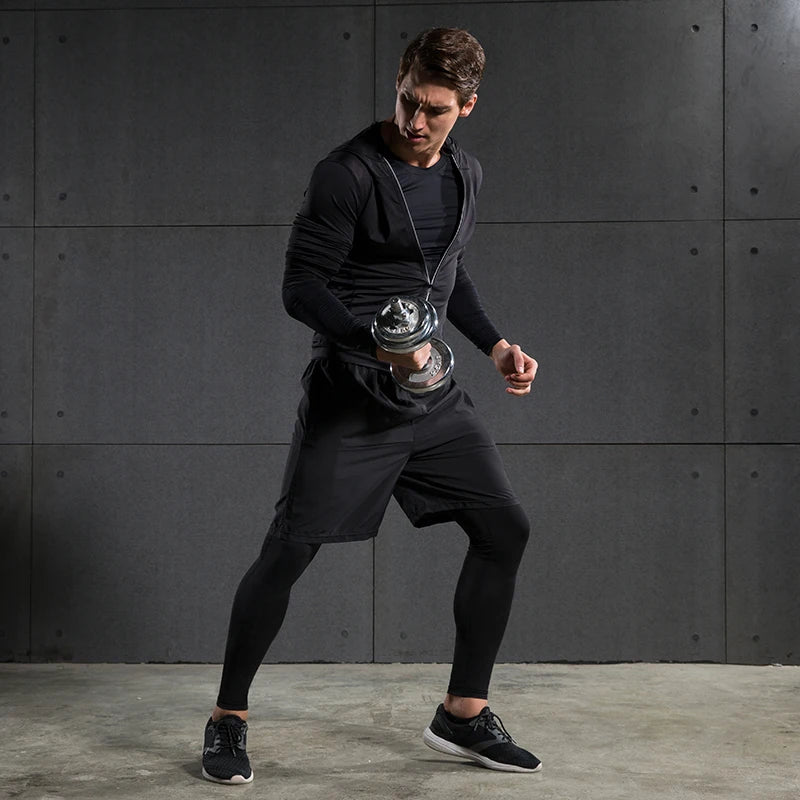 Hooded Long Sleeve Full Zip Running Sports Jacket