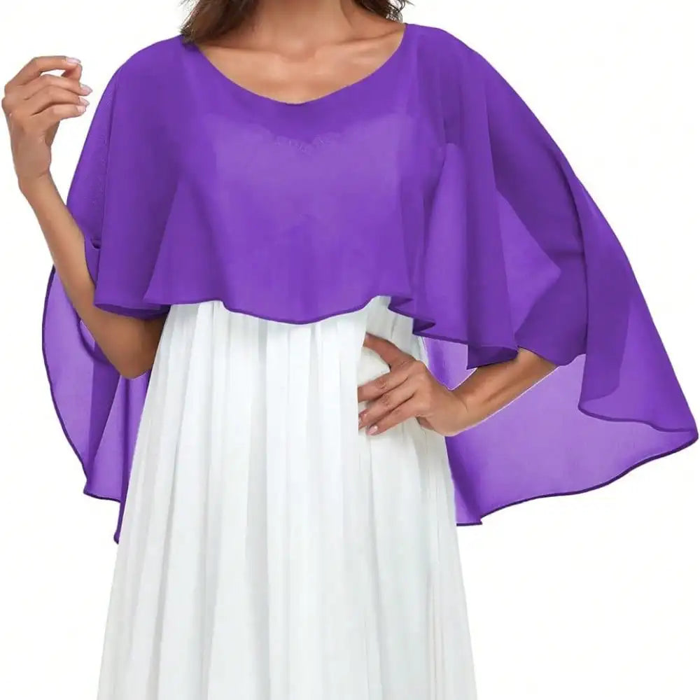 Sheer Flowing Drape Cape for Layering over Outfits