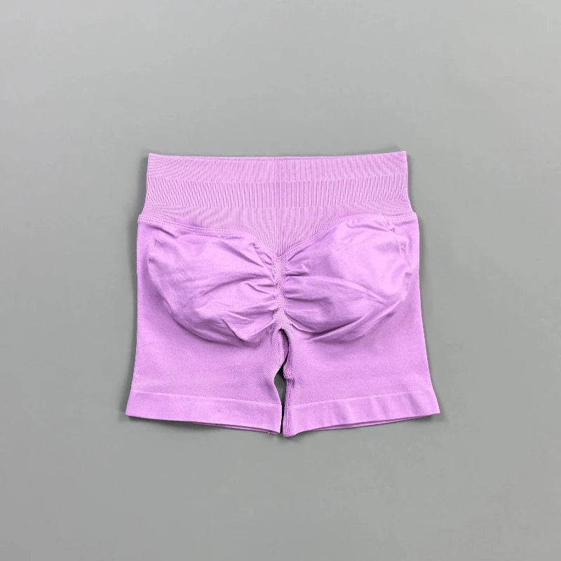 Women's High Waist Nylon Blend Scrunch Shorts for Gym Training