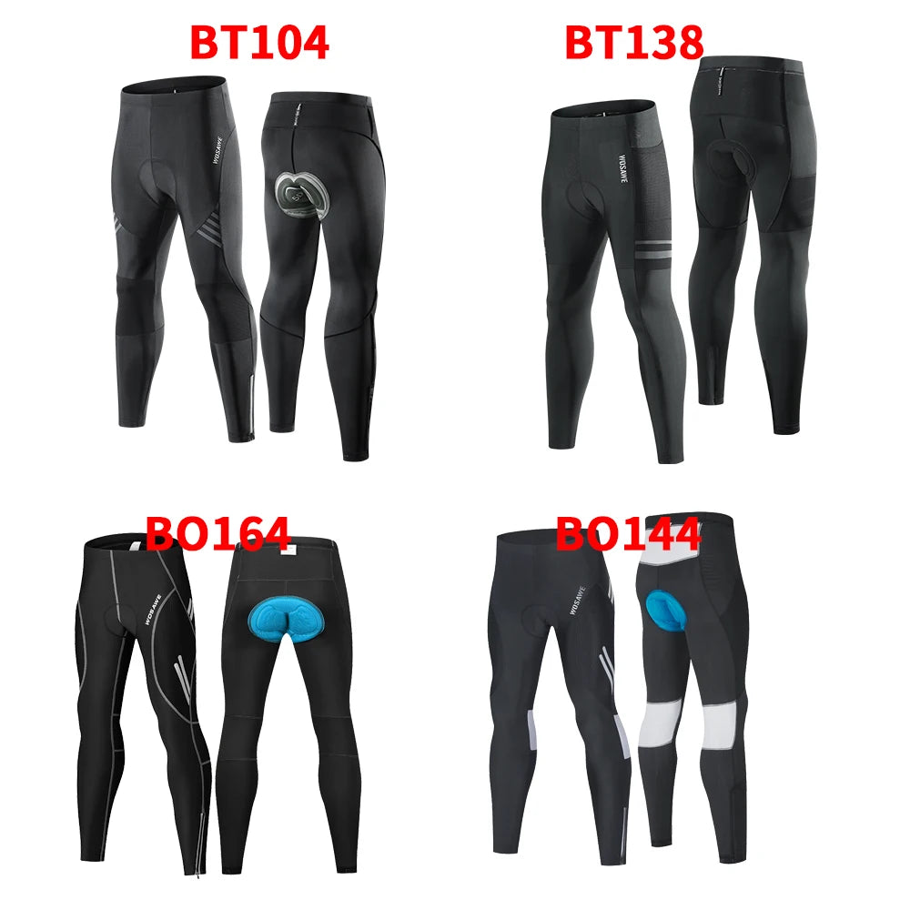 Men's Padded Cycling Leggings with Long Legs and Panelled Construction