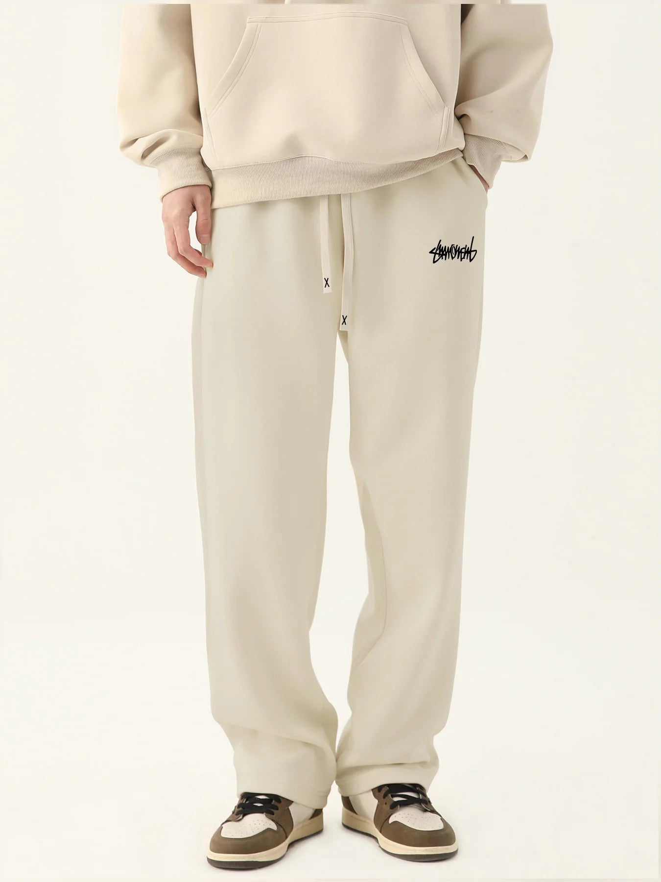 Men's Elastic Waist Loose Fit Casual Pants For Everyday Wear